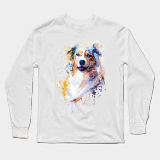 Australian Shepherd Portrait Long Sleeve T-Shirt